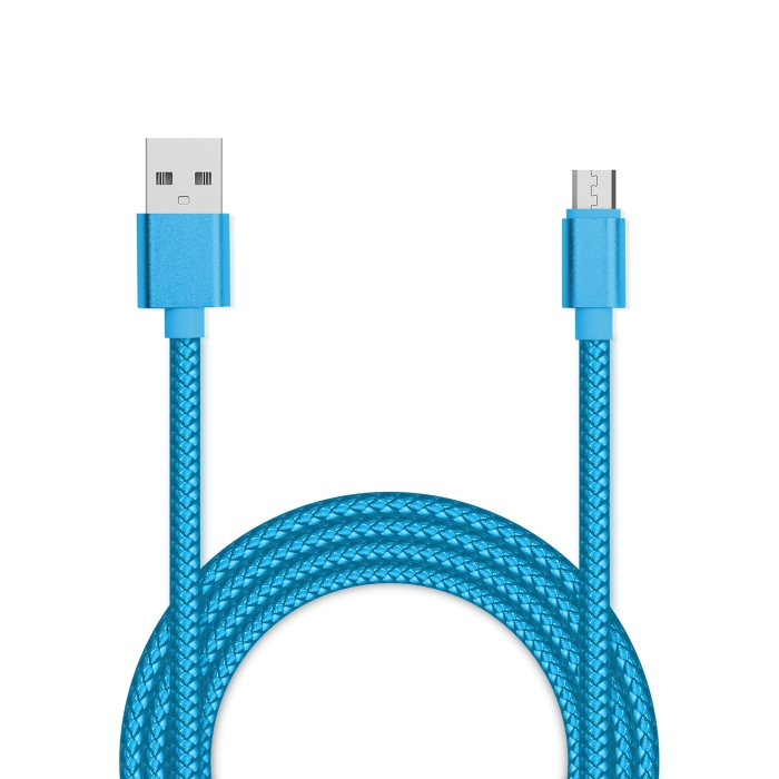 Кабель USB 2.0(Am)-Micro USB 2.0(Bm), 3A быстрая зарядка, 1м, синий Jet.A JA-DC21 (JA-DC21 1m Blue)