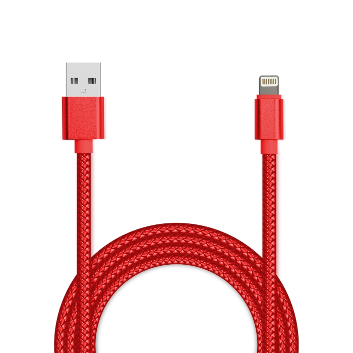 

Кабель USB 2.0(Am)-Lightning 8-pin(m), 2.4A, 1м, красный Jet.A JA-DC44 (JA-DC44 1m Red), JA-DC44
