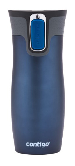 Термокружка Contigo West Loop, 470мл, корпус сталь/колба сталь, синий (2095799)