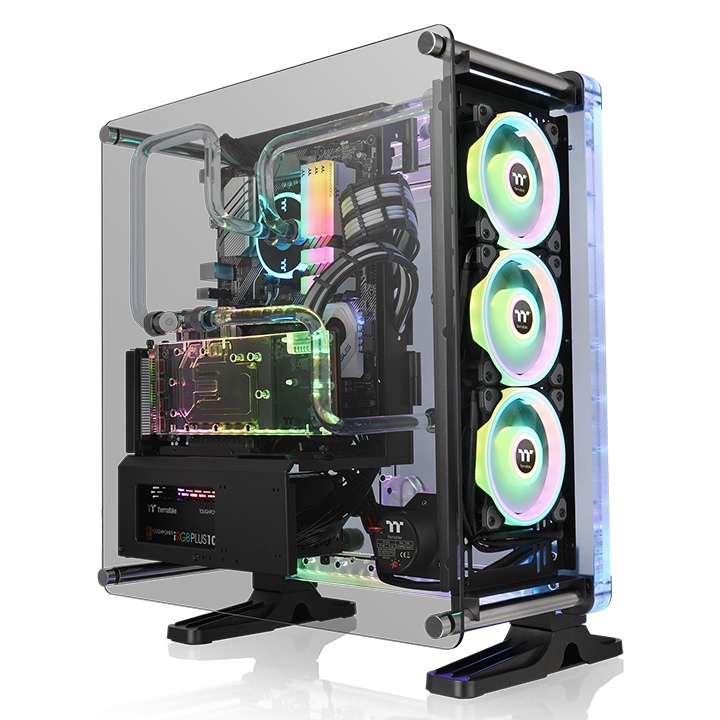 Корпус Thermaltake DistroCase 350P Black/Win/SPCC/PMMA/Tempered Glass*1 (CA-1Q8-00M1WN-00) (Плохая упаковка)