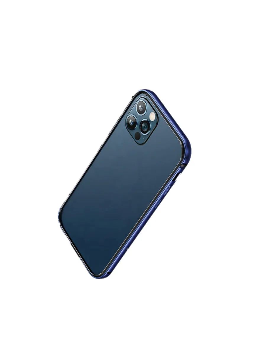 Чехол-накладка Usams Fellwell Series US-BH634 для смартфона Apple iPhone 12 / 12 Pro, алюминий, TPU, синий - фото 1