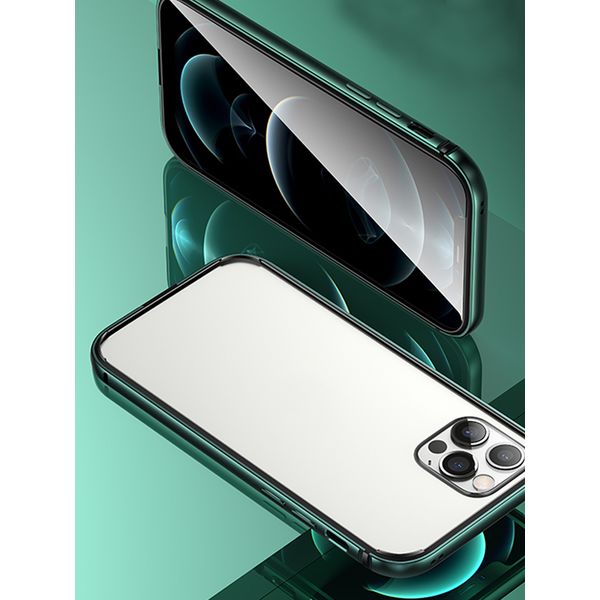 Чехол-накладка Usams Fellwell Series US-BH634 для смартфона Apple iPhone 12 / 12 Pro, алюминий, TPU, темно-зеленый