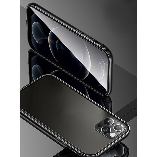 Чехол-накладка Usams Fellwell Series US-BH641 для смартфона Apple iPhone 12 / 12 Pro, алюминий, TPU, черный