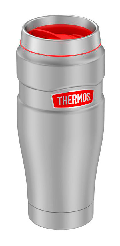 

Термокружка THERMOS SK1005 RCMS, 470мл, корпус сталь/колба сталь, серый/красный (383020), SK1005 RCMS