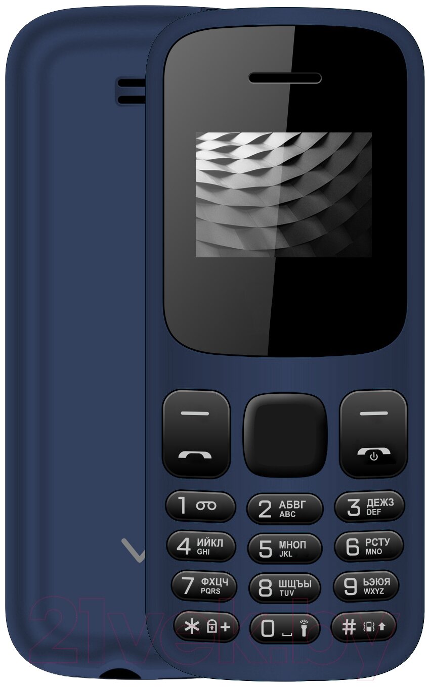 

Мобильный телефон VERTEX M114, 1.44" 64x96 TFT, 32Mb RAM, 32Mb, 2-Sim, 600 мА·ч, micro-USB, синий, M114