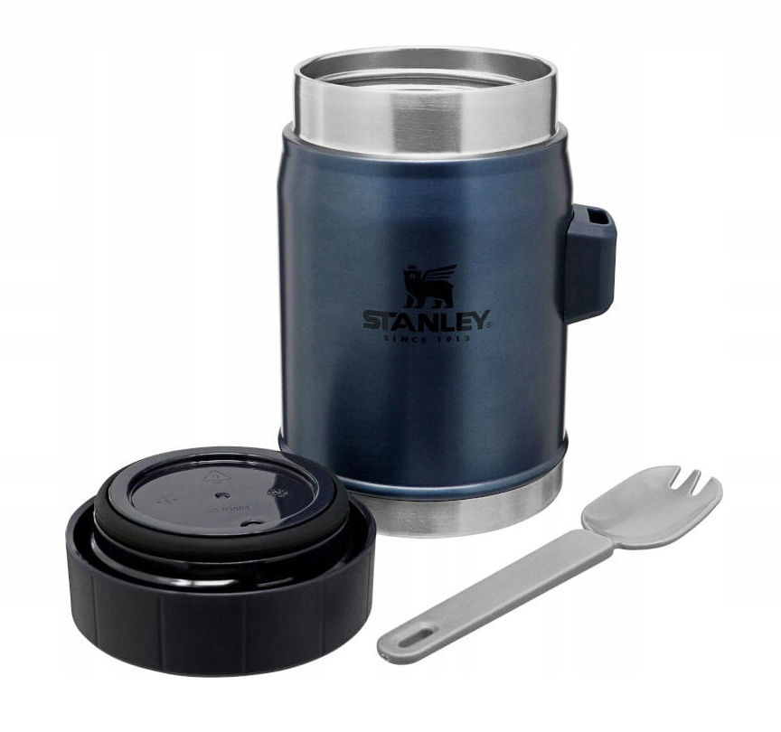 

Термос Stanley Classic, 400мл, корпус сталь/колба сталь, ложка, синий (10-09382-006), Classic