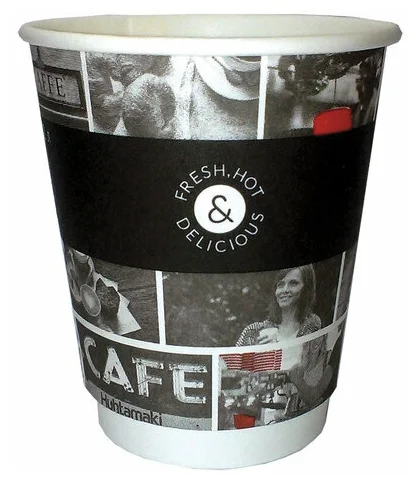 

Стакан Huhtamaki Cafe Noir -3068, 200мл, 8см, бумага, 26шт., печать (рисунок) (77120900-3068), -3068