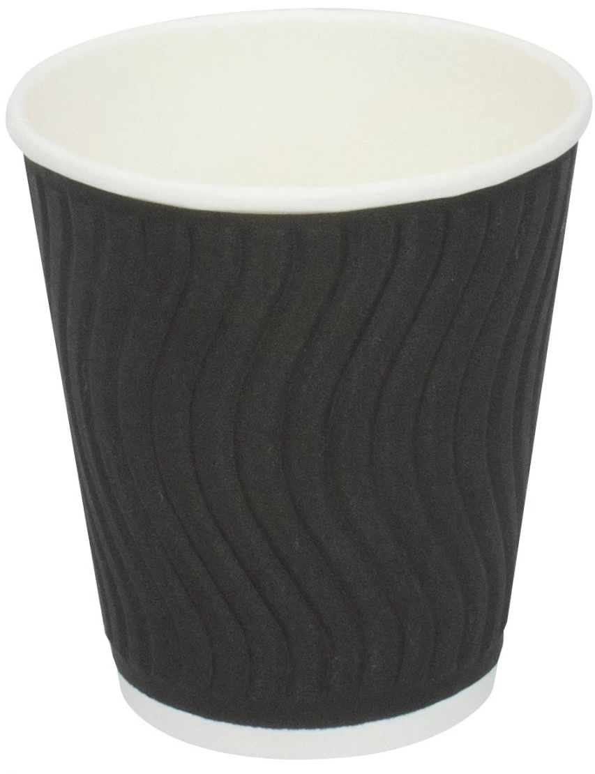 

Стакан Huhtamaki Impresso Black Wave, 200мл, 8см, бумага двухслойная, 37шт., черный (771W0900-2405), Impresso Black Wave