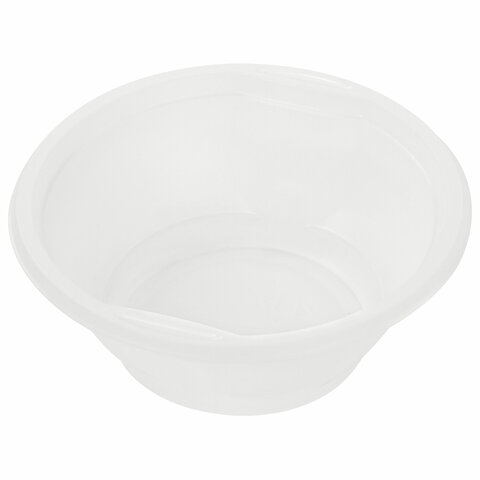 Тарелка суповая Лайма Стандарт, 600мл, 16см, полипропилен, 50шт., белый (606710) - фото 1
