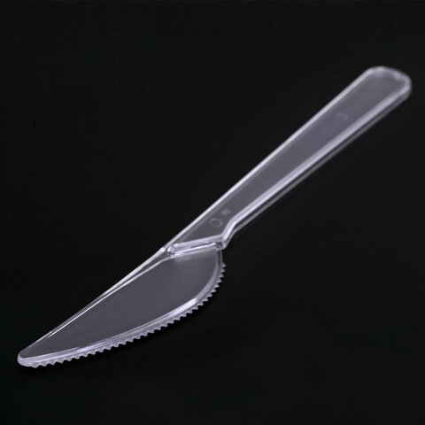 Нож Белый Аист Эталон, 180мл, полистирол, 18см, 50шт., прозрачный (607843)