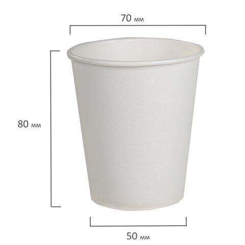 Стакан Формация HB70-195-0000-100, 165мл, 7см, бумага, белый, 100шт. (603865)