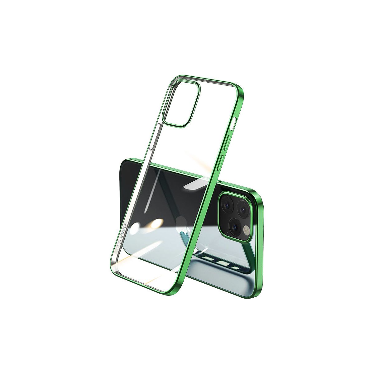 Чехол-накладка Usams Kingdom Series US-BH615 для смартфона Apple iPhone 12 mini, пластик, силикон, прозрачный/зелёный (IP12JU03)