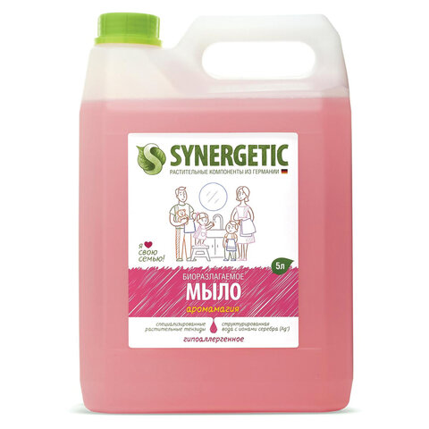 

Жидкое мыло SYNERGETIC Аромамагия 105504, гипоаллергенное, 5 л (606749), 105504