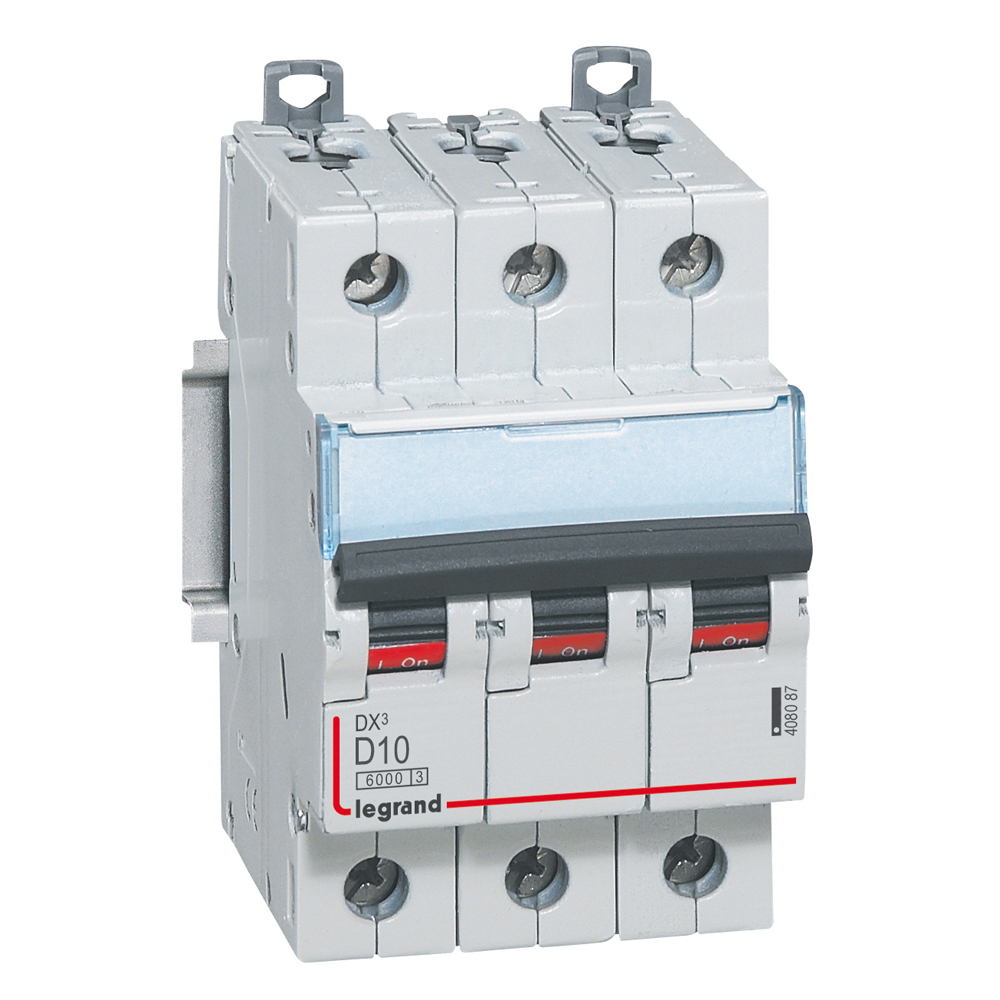 

Выключатель автоматический Legrand DX3 трехполюсный (3P/3П) 10А D 6kA/10kA (408087)