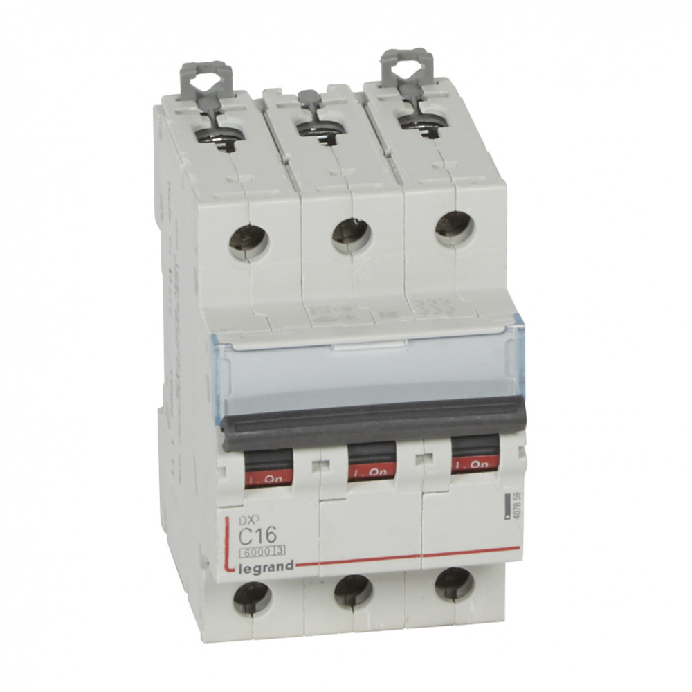 

Выключатель автоматический Legrand DX3 трехполюсный (3P/3П) 16А C 6kA/10kA (407859)