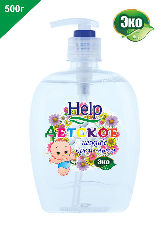 

Жидкое мыло Help Детское, гипоаллергенное, 500мл, 1шт. (5-0373), 0