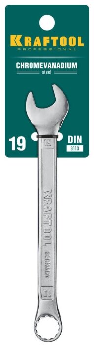 Ключ гаечный комбинированный 11 мм, CrV, кованый, KRAFTOOL, 27079-11_z01