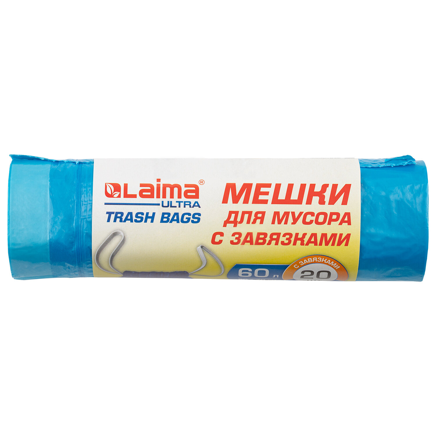 

Мешки для мусора LAIMA ULTRA 60л, 20шт., синий (607692), 0