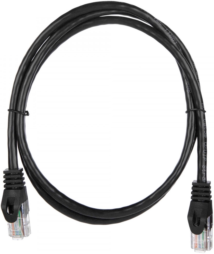 Патч-корд UTP кат.5e, 2м, RJ45-RJ45, черный, CU, ACD (ACD-LPU5C-20B)