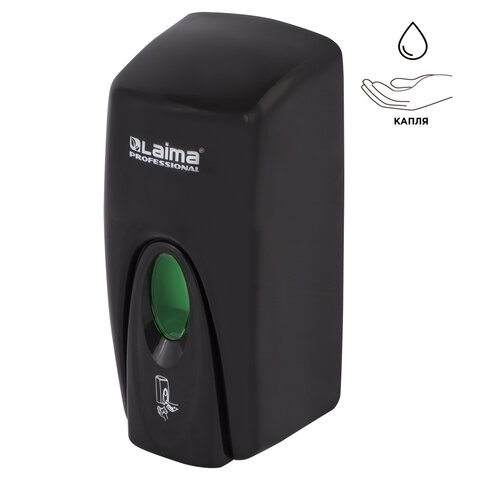 

Дозатор для жидкого мыла LAIMA PROFESSIONAL ORIGINAL, пластик, 1 л, черный (605783)