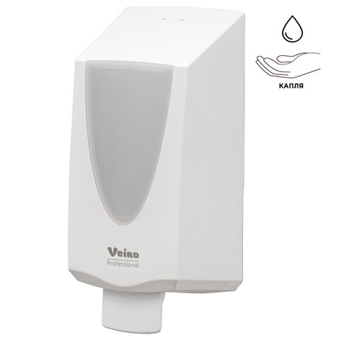 

Дозатор для жидкого мыла VEIRO PROFESSIONAL Savona, пластик, 1л, белый (606359), Savona