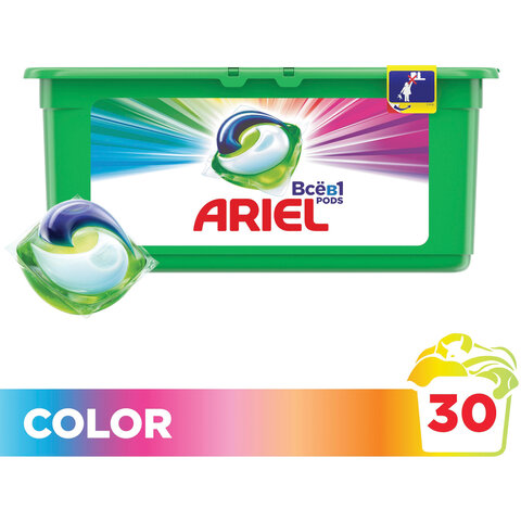 

Стиральный порошок Ariel Color, автомат, 810г, в капсулах 30 шт. по 27 г (605905 / 1001920 ), Color