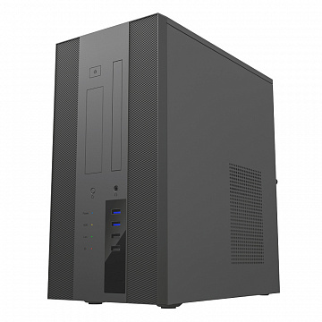 Корпус Powerman EK303, mATX, Mini-Tower, 2xUSB 3.0, черный, 300 Вт (6151099)