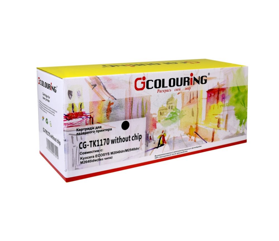 

Картридж лазерный Colouring CG-TK-1170 (TK-1170), черный, 7200 страниц, совместимый для Kyocera ECOSYS M2040/M2040dn/M2540/M2540dn/M2640idw/M2640 без чипа