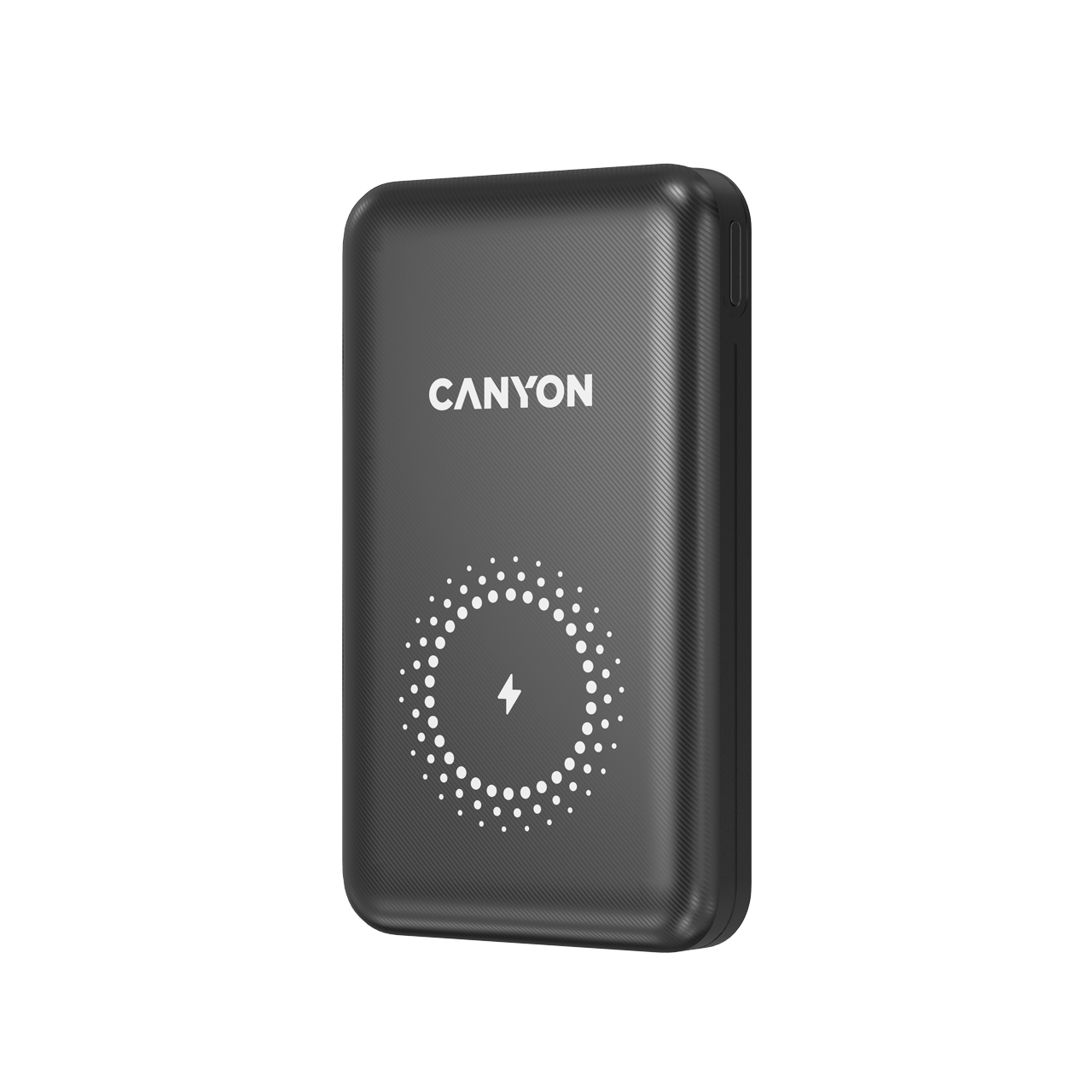 Портативный аккумулятор (Powerbank) Canyon PB-1001, 10000mAh, 1xUSB, 3A, Type-C, QC, PD, QI, черный (CNS-CPB1001B) - фото 1