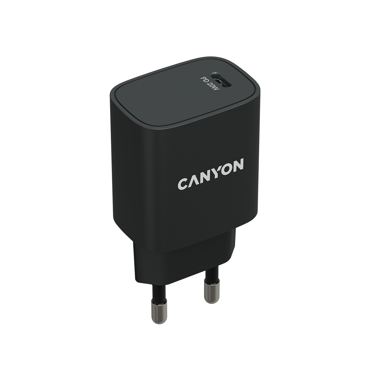 

Сетевое зарядное устройство Canyon H20-02 20W, USB type-C, PD, 3A, черный ( CNE-CHA20B02), H20-02