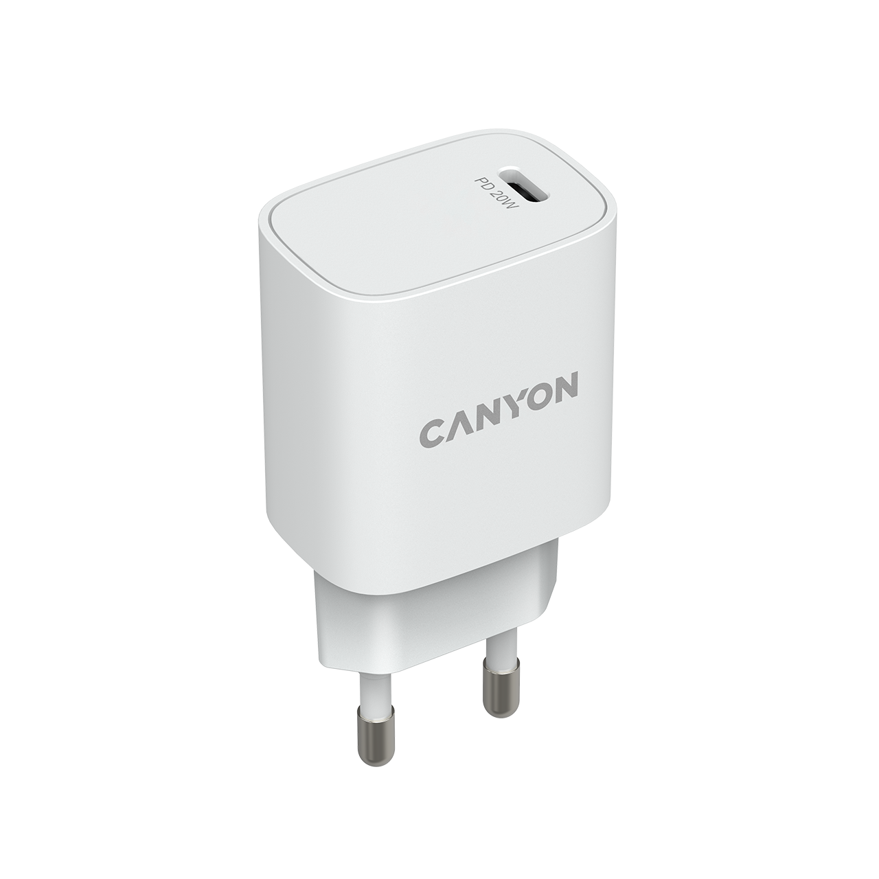 

Сетевое зарядное устройство Canyon H20-02 20W, USB type-C, PD, 3A, белый ( CNE-CHA20W02), H20-02