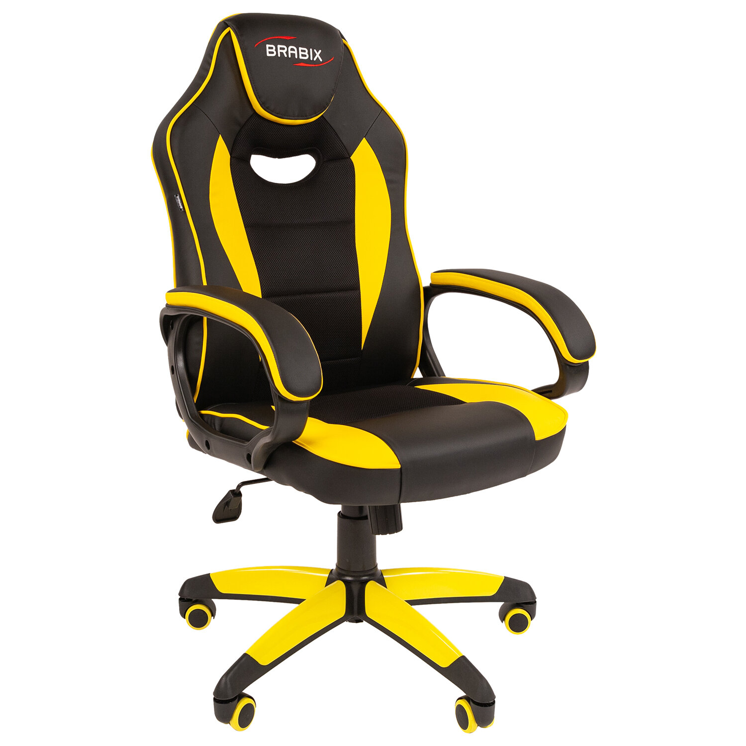 Кресло игровое Brabix Blaze GM-162, желтый/черный (7083507)