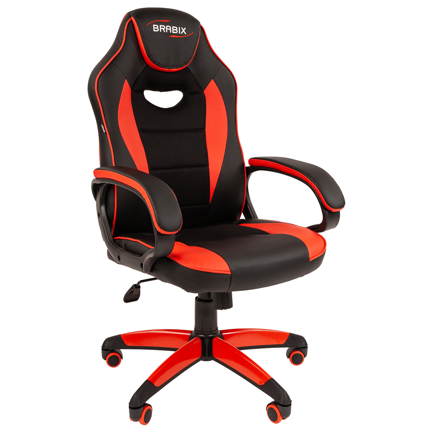 Кресло игровое Brabix Blaze GM-162, черный/красный (7083508)