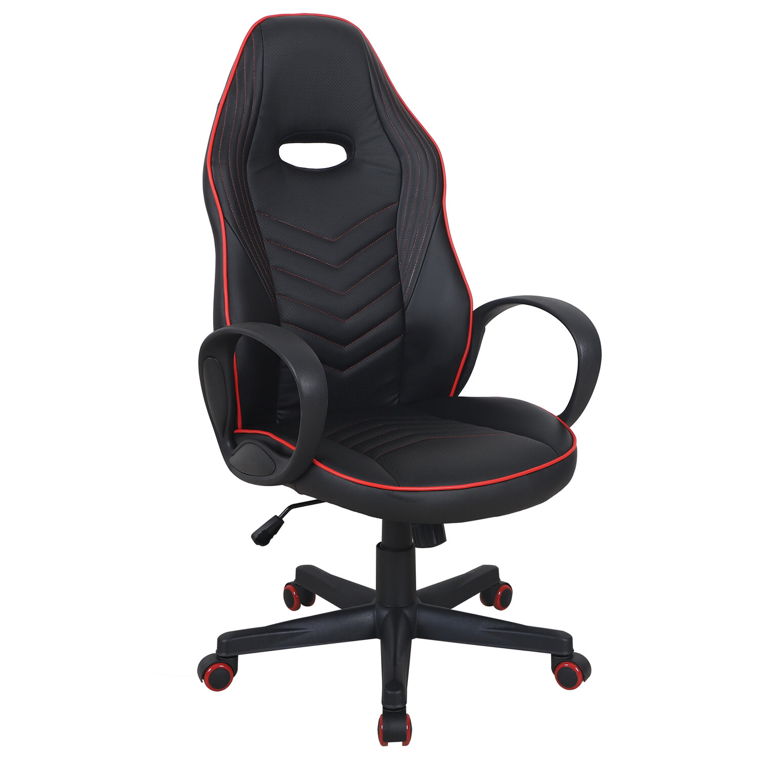 Кресло игровое Brabix Flame GM-004, черный/красный (532499)