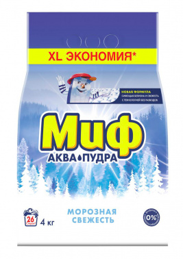 

Стиральный порошок МИФ 1096207, для белого белья, 4кг, автомат (0001003617), 1096207