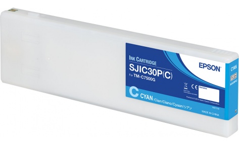 

Картридж струйный Epson SJIC30P(C) (C33S020640), голубой, оригинальный, объем 295мл для ColorWorks TM-C7500G, SJIC30P(C)