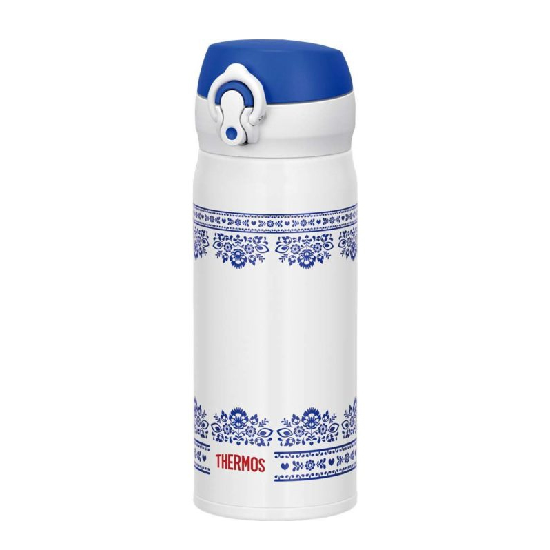 

Термокружка THERMOS Thermos JNL-402, 400 мл, корпус сталь/колба сталь, белый/синий (319562), Thermos JNL-402