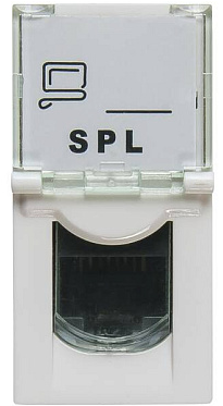 

Розетка RJ-45 в кабель-канал категория 5e, 1 модуль, белый, SPL PROF (200006)