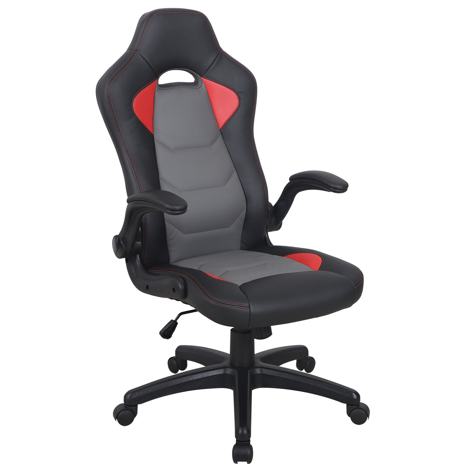 Кресло игровое Brabix Skill GM-005, черный/красный (532496)