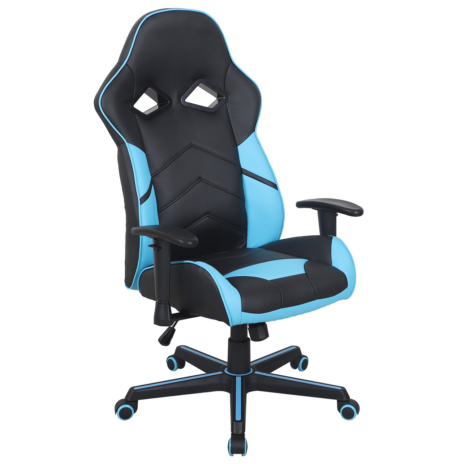 Кресло игровое Brabix Storm GM-006, черный/голубой (532501)