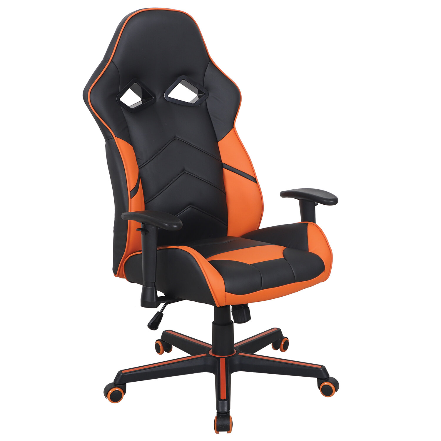 Кресло игровое Brabix Storm GM-006, черный/оранжевый (532502)