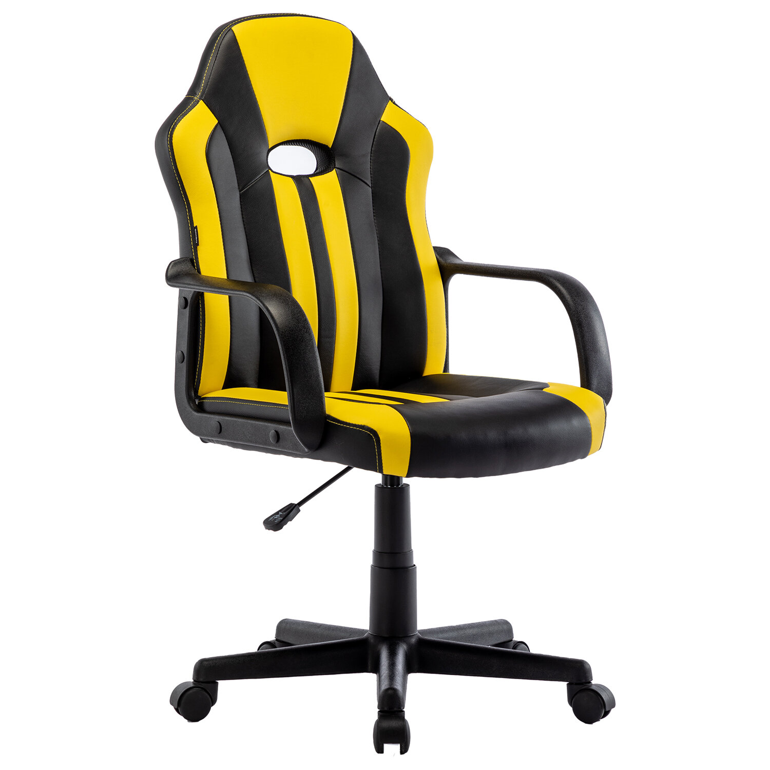 Кресло игровое Brabix Stripe GM-202, черный/желтый (532510)