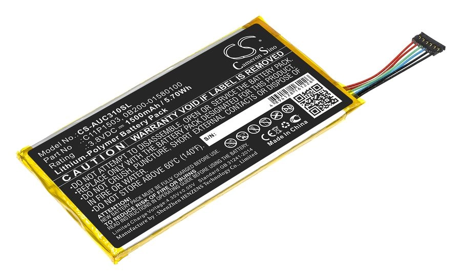 

Аккумулятор CameronSino CS-AUC310SL, 3.8V, 1500mAh, Li-pol для Asus ZenPad 10 LTE, ZenPad ZD0310C, ZenPad 10 ZD300CL, CS-AUC310SL