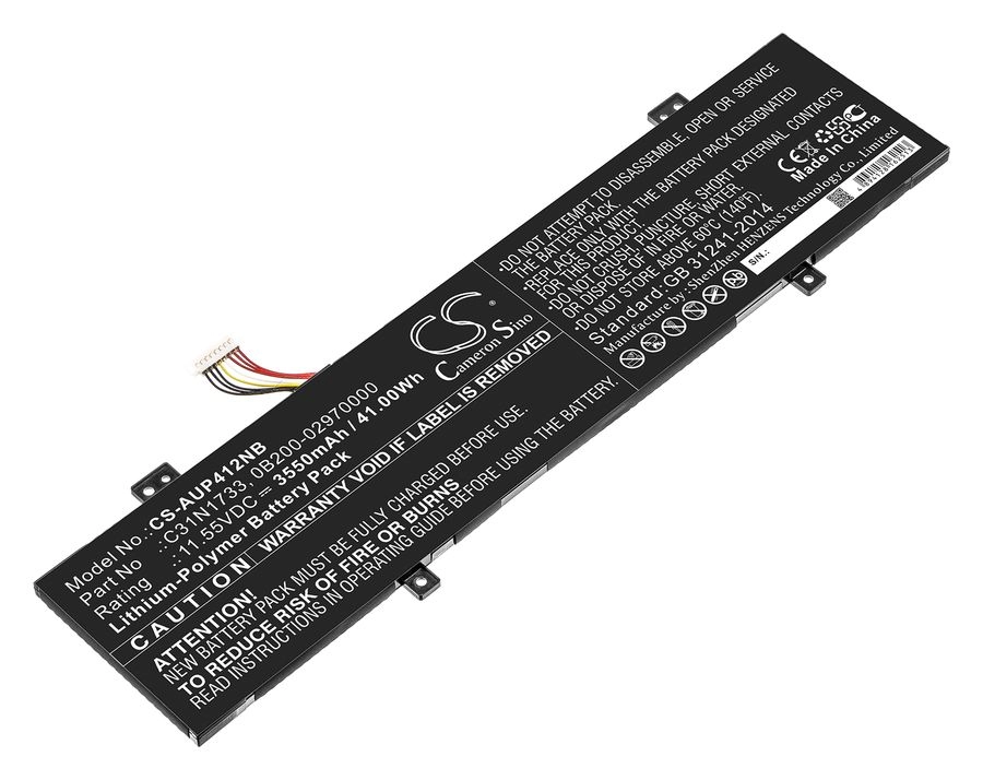 

Аккумуляторная батарея CameronSino CS-AUP412NB для Asus VivoBook Flip 14 TP412UA, 11.6V, 3550mAh, черный, CS-AUP412NB