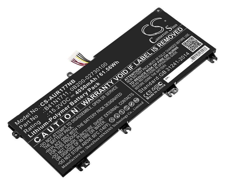 

Аккумуляторная батарея CameronSino CS-AUR177NB для Asus ROG Station 17 PX703G, ROG Strix GL703GE, 15.2V, 4050mAh, черный, CS-AUR177NB