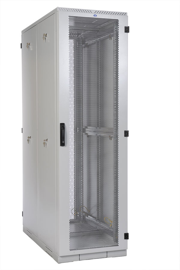 Шкаф серверный напольный 45U 600x1000 мм, перфорация/перфорация, серый, ЦМО ШТК-С-45.6.10-48АА (30144545803)