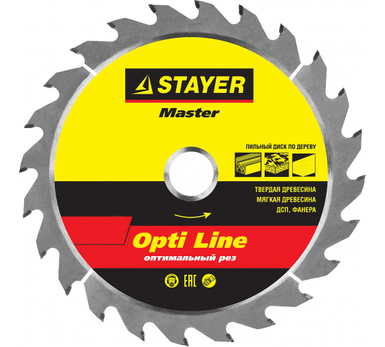 Пильный диск STAYER Optima, ⌀25 см x 3 см по дереву