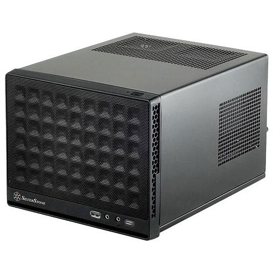 Корпус SilverStone SG13, Mini-DTX, Cube-Case, USB 3.0, USB Type-C, черный, без БП (SST-SG13B-C)