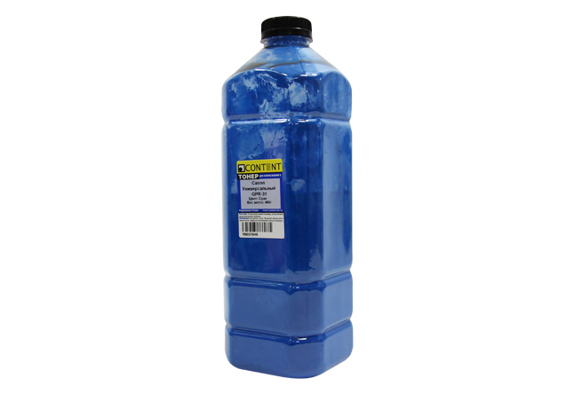 Тонер Content, бутыль 400 г, голубой, совместимый для Canon универсальный (20111711)