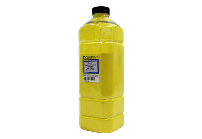 Тонер Content, бутыль 400 г, желтый, совместимый для Canon универсальный (20111731)